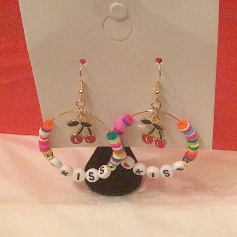 Fashions Letters Rice Beads Handmade Earrings
